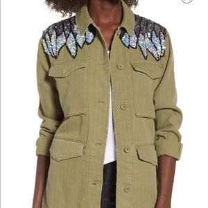 Ethan Sequin Wing Shirt Jacket